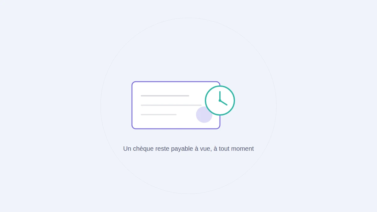Un chèque de caution reste payable à vue, à tout moment