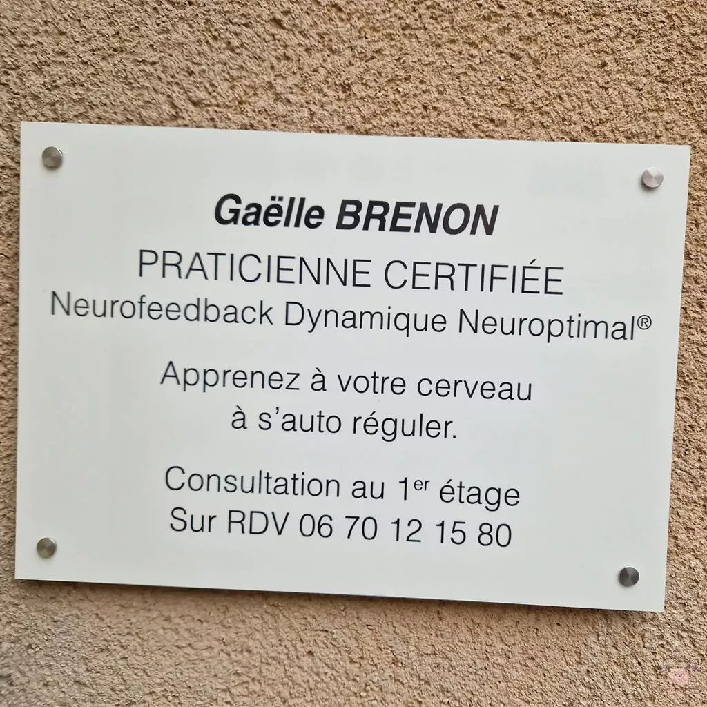 Plaque Praticien Gaëlle Brenon à Decazeville